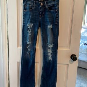 Mid-Rise distressed jeans